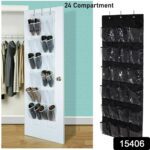 24 Grid Over the Door Shoe Organizer Rack Hanging Storage Space Saver (1 Pc) - With Dupatta by Nari Haat, Indian ethn...