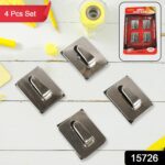 Self- Adhesive Hooks, Heavy Duty Wall Hooks Hangers Stainless Steel Waterproof Sticky Hooks for Hanging Robe Coat Tow...