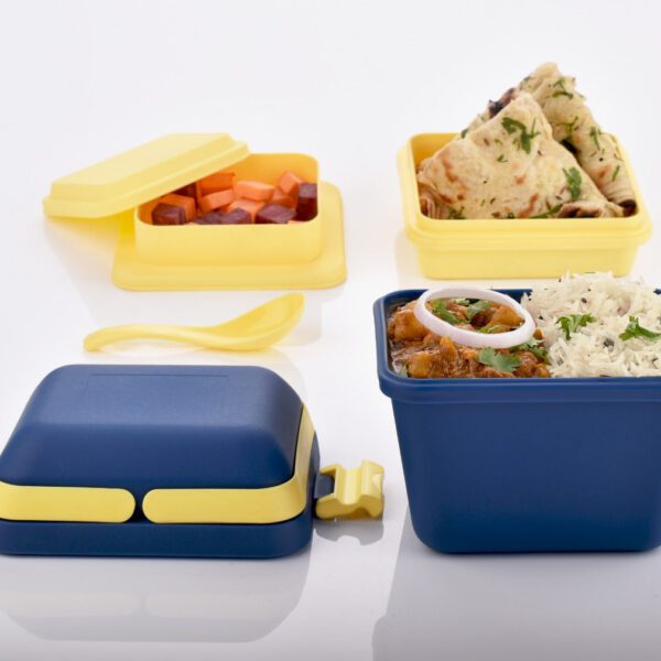 Airtight 3 Compartment Lunch Box with Handle