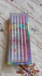 Erasable gel ink pen 12 Pcs/ Fancy Cute Blue Gel Pen with attached Magic Wipe Eraser Gel Pen, Stationery for Office S...