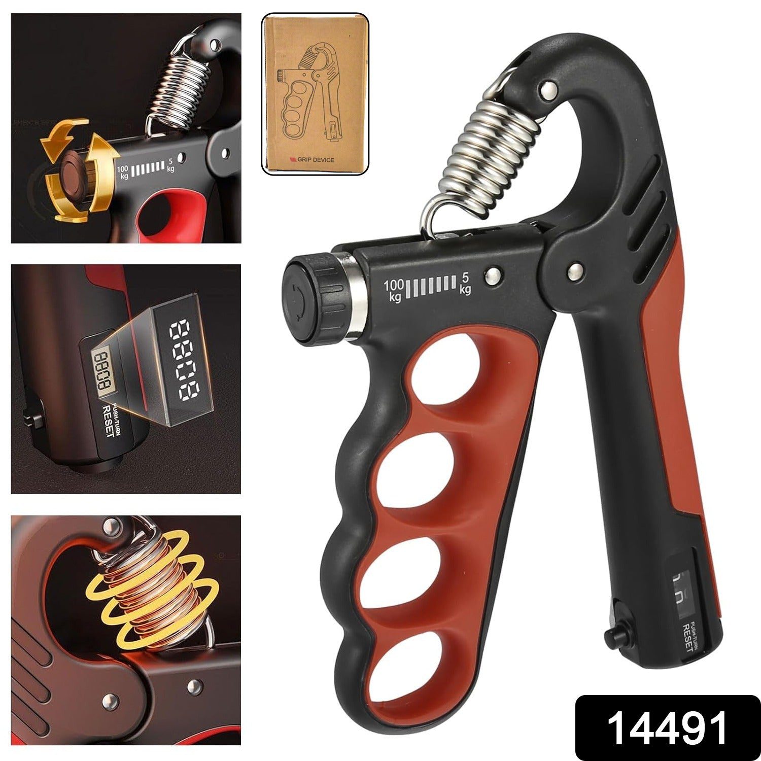 dec5b8ca-0d99-4f8e-898d-5bf5f379ace6.jpg Hand Grip Strengthener Finger Strength Training (1Pc) - Front View by Nari Haat, Indian ethnic wear, women clothing, ...