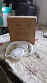 USB Rechargeable Wearable Neckband Fan - Full Detail by Nari Haat, Indian ethnic wear, women clothing, designer suit