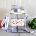 2in1 Dual Compartment Water Bottle with Straw and Adjustable Shoulder Straps (1 Pc / Multi color) - Front View by Nar...