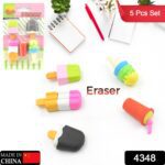 Mini Eraser Set for Kids (5 Pieces) - Fun Designs, Party Favors, School Prizes - With Dupatta by Nari Haat, Indian et...