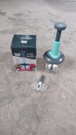 1100 ml 2 in 1 Push Up Chopper with 6 Sharp Blades Vegetable and Fruit Cutter - Full Detail by Nari Haat, Indian ethn...