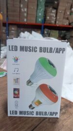 Wireless Bluetooth Sensor 12W Music Multicolor LED Bulb with Remote Controller - Fabric Detail by Nari Haat, Indian e...