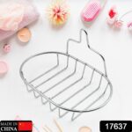 Kitchen, Bathroom Stainless Steel, Soap Dish Holder Wall Hanging Soap Storage Rack - With Dupatta by Nari Haat, India...