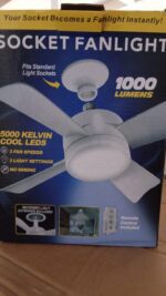 Original Cool LED Socket Fan Light 1000 Lumens 5000K Remote Controlled - Fabric Detail by Nari Haat, Indian ethnic we...