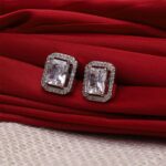 Diamond Jewellery Interchangeable Triangular Shaped (6 Pari / Mix Color & Design) - Neckline Detail by Nari Haat, Ind...