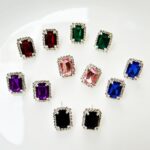 Diamond Jewellery Interchangeable Triangular Shaped (6 Pari / Mix Color & Design) - Sleeve Design by Nari Haat, India...