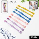 2-in-1 Tooth Brush Tongue Scraper, Soft Bristle & Long Handle (8Pcs) Soft Toothbrush - With Dupatta by Nari Haat, Ind...