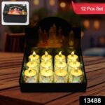 Festive Lighting for Any Occasion: 12 Pack LED Tealight Candles, Diwali - With Dupatta by Nari Haat, Indian ethnic we...