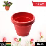 Plastic Heavy-Duty Plant Container Pot for Indoor & Balcony Garden (13cm, 1 Pc) - With Dupatta by Nari Haat, Indian e...