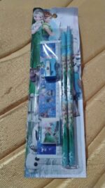 Wooden Pencil Set (5 Pc): School Supplies, Stationery Set for Kids - Fabric Detail by Nari Haat, Indian ethnic wear, ...