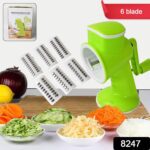 6 in 1 Multi functional Vegetable Cutter & Slicer Hand Machine Cutting, Slice, Cut Thick, Cut Silk All in one –Vege...