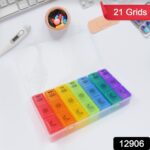 Pill Box 7 Day Weekly Medicine Organizer Daily Planner Portable Travel Container Holder for Vitamin and Supplement Mo...