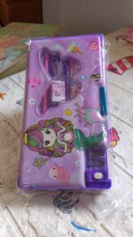 Printed Pencil Case for Kids (1 Pc): Multi-Compartment, Compass Box - Neckline Detail by Nari Haat, Indian ethnic wea...