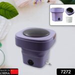 Mini Washing Machine Foldable Mini Washer with Drain Basket Portable Washing Machine Foldable for Laundry Travel Camp...