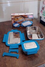 Apex Jerry Lunch Box Stainless Steel Food Container (2 Pc / 700+200 ML Approx) - Fabric Detail by Nari Haat, Indian e...