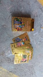 Pocket Monster Golden Trading Playing Cards (55 Pcs Set / Mix Design) - Fabric Detail by Nari Haat, Indian ethnic wea...