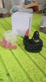 Adiyogi Shiva Backflow Smoke Fountain Incense Holder Burner (1 Pc) - Fabric Detail by Nari Haat, Indian ethnic wear, ...