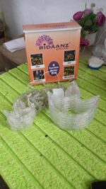 12 Diya Curtain String Lights, Window Curtain Lights (White Color) - Fabric Detail by Nari Haat, Indian ethnic wear, ...