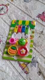 Fancy & Stylish Mini Erasers for Kids (8 Pc Set) - Fun Designs, Party Favors - Full Detail by Nari Haat, Indian ethni...