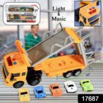 Realistic Long-Haul Toy Vehicle Transport Playset with Lights and Sound - With Dupatta by Nari Haat, Indian ethnic we...