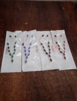 Necklace and Earrings Set Wedding Jewelry Set (1 Set / Mix Color) - Fabric Detail by Nari Haat, Indian ethnic wear, w...