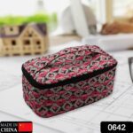 Travel Makeup Bag with Small Pouch – Waterproof Cosmetic Organizer - With Dupatta by Nari Haat, Indian ethnic wear,...