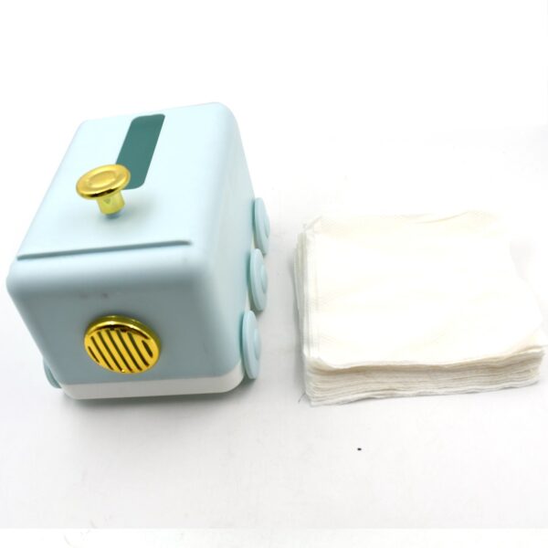Tissue Paper Holder Unique Train Engine Tissue Storage Box for Car Decor & Home Use - Front View by Nari Haat, Indian...