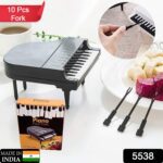 10 Pc Piano Fruit Forks: Fun & Functional for Snacks (Set) - With Dupatta by Nari Haat, Indian ethnic wear, women clo...