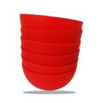 Soup Bowl Set with Spoon and Saucer - 18 pcs - Closeup Embroidery by Nari Haat, Indian ethnic wear, women clothing, d...