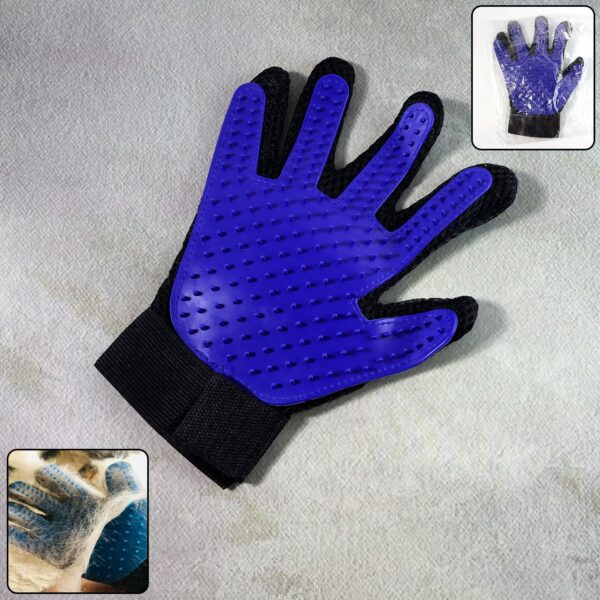 5 finger deshedding glove for pet grooming