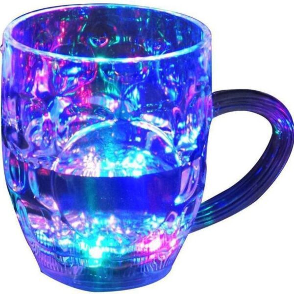 Rainbow color LED glass cup for parties