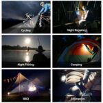 Mini Rechargeable Keychain Flashlight - 4 Light Modes Folding Bracket & Magnetic Base - Closeup Embroidery by Nari Ha...