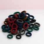 Small Hairbands Bands Hair Rubber Bands (Pack of 100 / Multicolour) - Neckline Detail by Nari Haat, Indian ethnic wea...