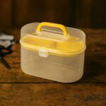 Double Layer Small & Portable Travel Sewing Kits Box Hand Work Sewing Box - Back View by Nari Haat, Indian ethnic wea...