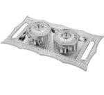 Multipurpose Decorative Multi Storage Mukhwas Dani / Serving Tray - Back View by Nari Haat, Indian ethnic wear, women...