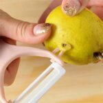 Stainless Steel Blade Peeler – Universal Kitchen Peeler for Household Use - Neckline Detail by Nari Haat, Indian et...