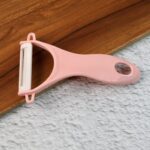 Stainless Steel Blade Peeler – Universal Kitchen Peeler for Household Use - Closeup Embroidery by Nari Haat, Indian...