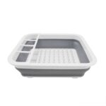 Collapsible Folding Silicone Dish Drying Drainer Rack with Spoon Fork Storage Holder - Neckline Detail by Nari Haat, ...