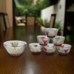 Rose glass Multipurpose Pudding / Dessert / Ice Cream Bowl Set for Home use, Home & Kitchen Serving Bowl for Sundae, ...