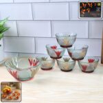 Rose Glass Multipurpose Serving Bowl Set
