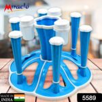 Miracle Plastic Glass Stand for Kitchen & Dining (6-Glass, Spices, Moq - 2 Pc) - With Dupatta by Nari Haat, Indian et...