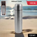 Vacuum Flask Without Cover, 18/8 Stainless Steel | Hot and Cold Water Bottle with Push-Down Lid | Double Walled Stain...