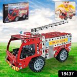 Metal DIY Fire Truck Building Blocks Kids (Fire Truck / 292pcs of truck tool / 1 Set) - With Dupatta by Nari Haat, In...