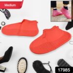 Non-Slip Silicone Waterproof Boot Shoe Cover (Medium Size / 1 Pair / Red) - With Dupatta by Nari Haat, Indian ethnic ...