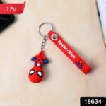 Cute Cartoon Silicone 3D Key Chain with Metal Hook & Strap (Pack of 1) - With Dupatta by Nari Haat, Indian ethnic wea...
