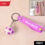 Cute Silicone 3D Key Chain with Metal Hook & Strap (Pack of 1) - With Dupatta by Nari Haat, Indian ethnic wear, women...